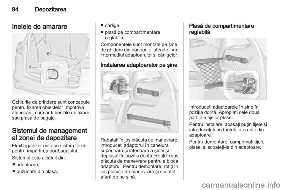 OPEL ZAFIRA TOURER 2013.5  Manual de utilizare (in Romanian) 
