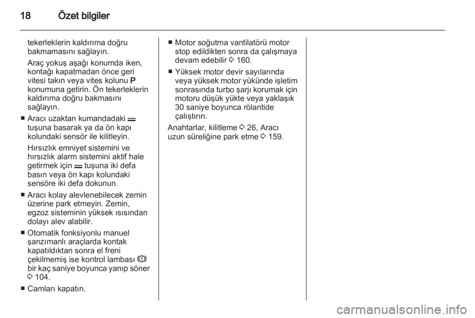 OPEL ZAFIRA 2012 Sürücü El Kitabı (in Turkish) OPEL ZAFIRA 2012 Sürücü El Kitabı (in Turkish)