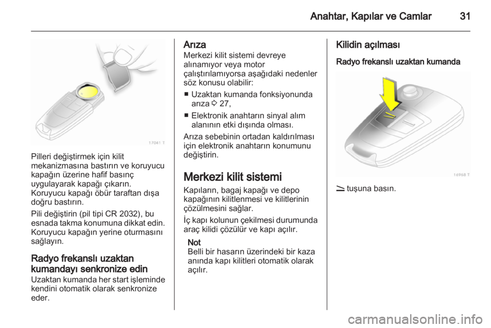 OPEL ZAFIRA 2012  Sürücü El Kitabı (in Turkish) 