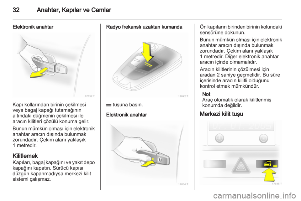 OPEL ZAFIRA 2012  Sürücü El Kitabı (in Turkish) 