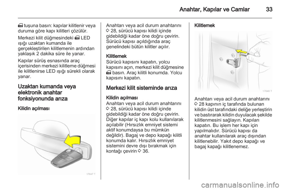 OPEL ZAFIRA 2012  Sürücü El Kitabı (in Turkish) 