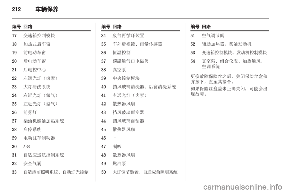 OPEL ASTRA J 2013.5 车主手册 (in Chinese) OPEL ASTRA J 2013.5 车主手册 (in Chinese)