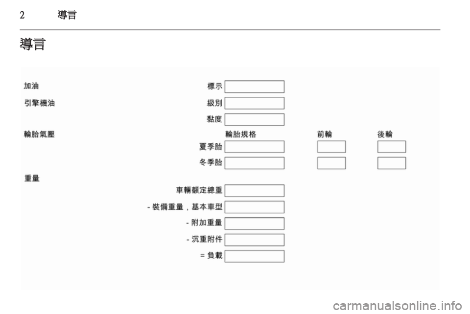 OPEL CORSA 2011 车主手册 (in Chinese) OPEL CORSA 2011 车主手册 (in Chinese)