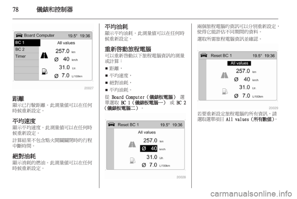 OPEL CORSA 2011.5  车主手册 (in Chinese) 
