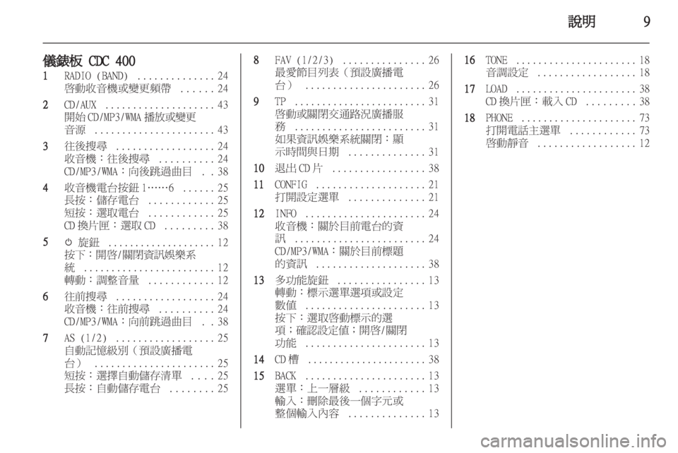 OPEL MERIVA 2011  信息娱乐系统 (in Chinese) 