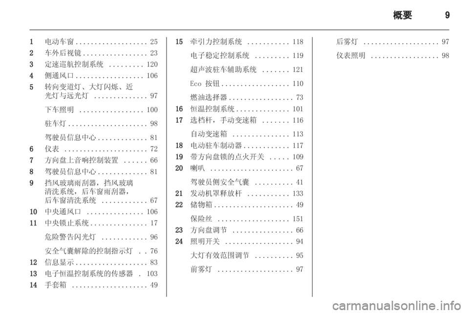 OPEL MERIVA 2013.5 车主手册 (in Chinese) OPEL MERIVA 2013.5 车主手册 (in Chinese)