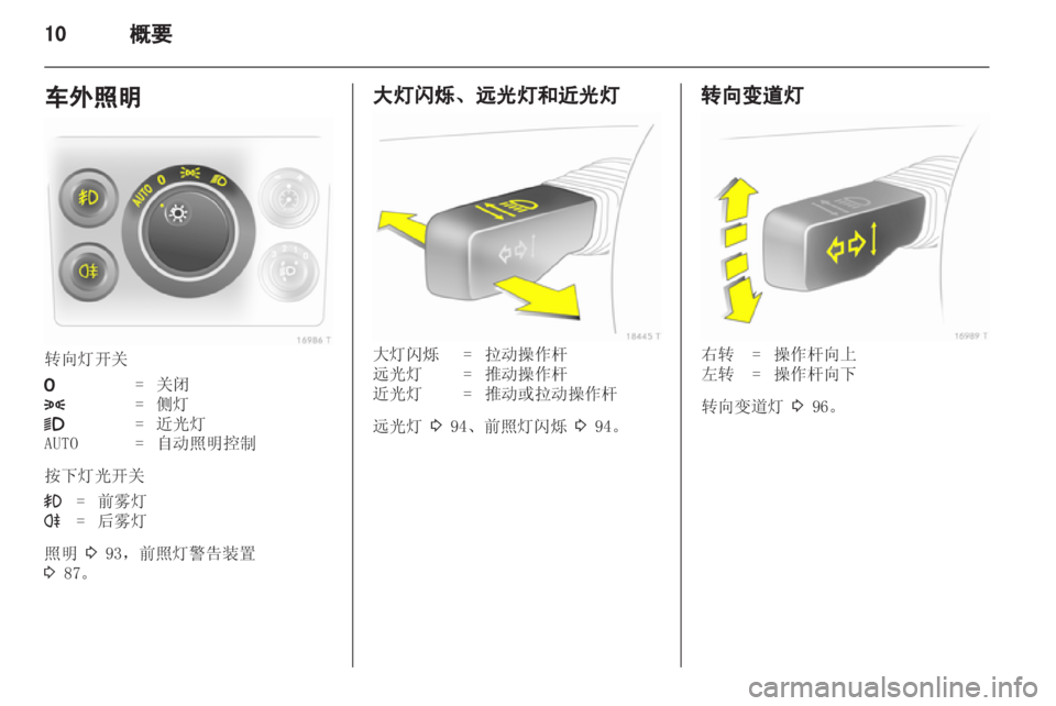 OPEL ZAFIRA 2013 车主手册 (in Chinese) OPEL ZAFIRA 2013 车主手册 (in Chinese)
