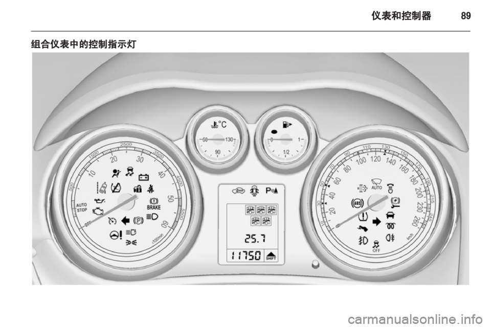 OPEL ZAFIRA TOURER 2013 车主手册 (in Chinese) OPEL ZAFIRA TOURER 2013 车主手册 (in Chinese)