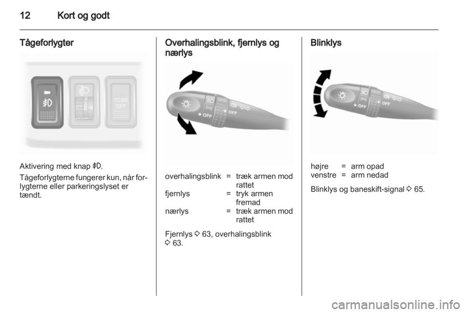 OPEL AGILA 2011 Instruktionsbog (in Danish) OPEL AGILA 2011 Instruktionsbog (in Danish)