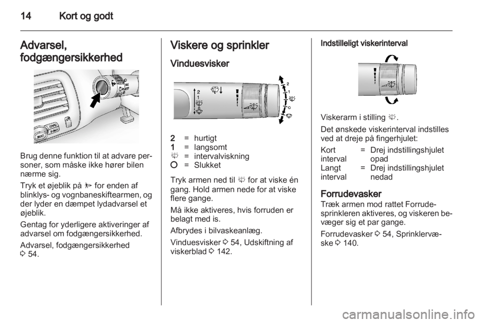 OPEL AMPERA 2012  Instruktionsbog (in Danish) 