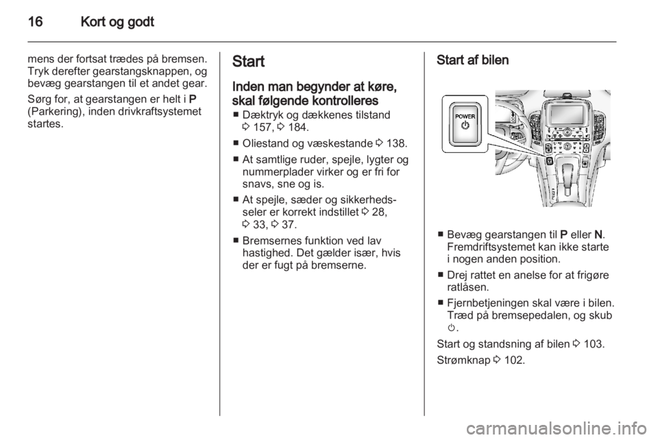 OPEL AMPERA 2012  Instruktionsbog (in Danish) 