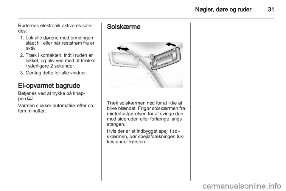 OPEL AMPERA 2012  Instruktionsbog (in Danish) 