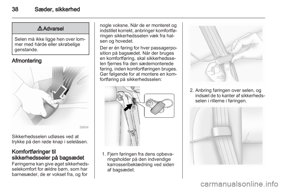 OPEL AMPERA 2012  Instruktionsbog (in Danish) 