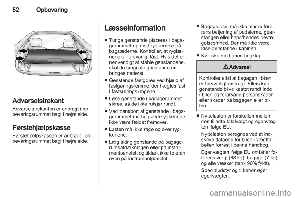 OPEL AMPERA 2012  Instruktionsbog (in Danish) 