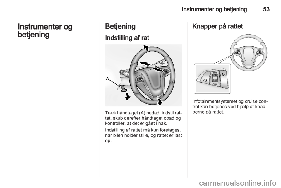 OPEL AMPERA 2012  Instruktionsbog (in Danish) 
