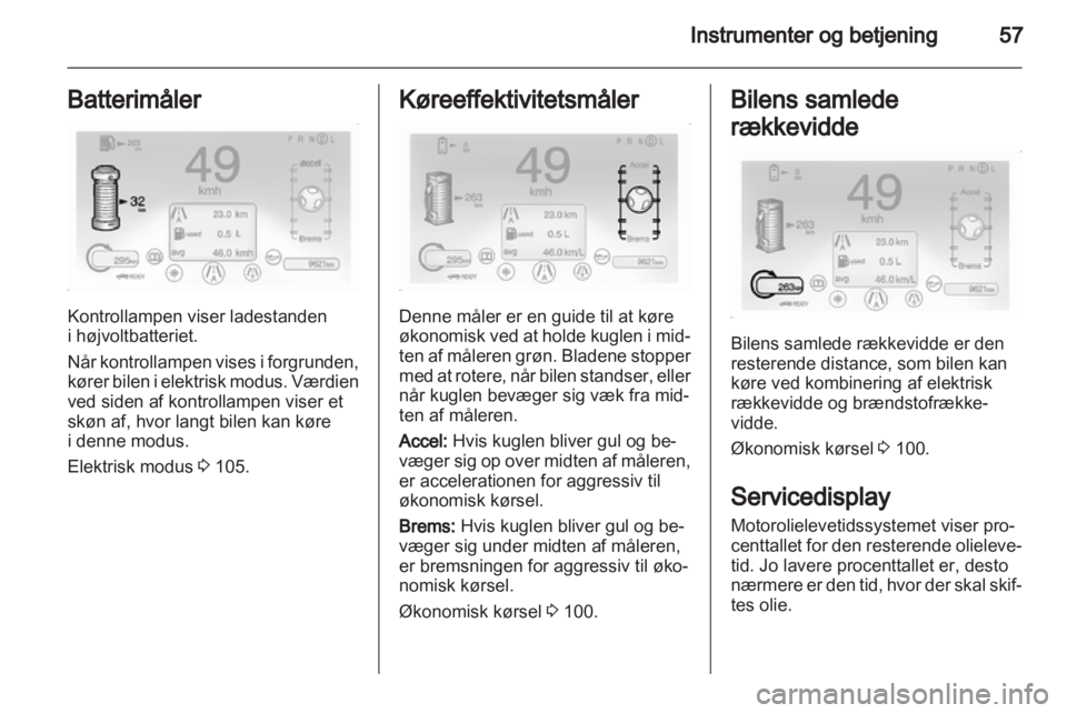 OPEL AMPERA 2012  Instruktionsbog (in Danish) 