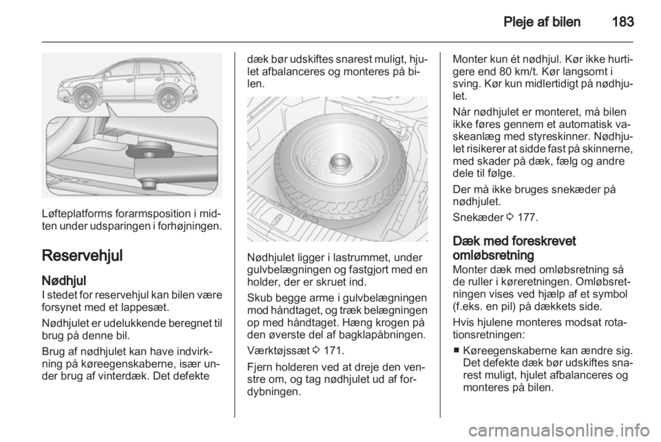 OPEL ANTARA 2013.5  Instruktionsbog (in Danish) 