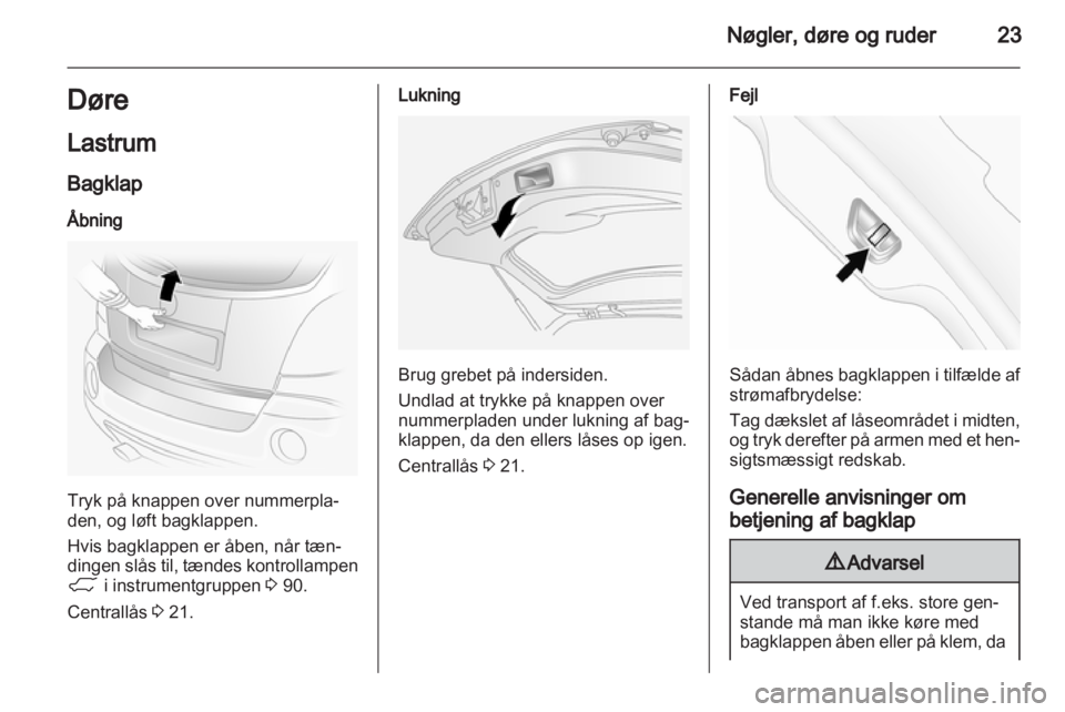 OPEL ANTARA 2013.5  Instruktionsbog (in Danish) 