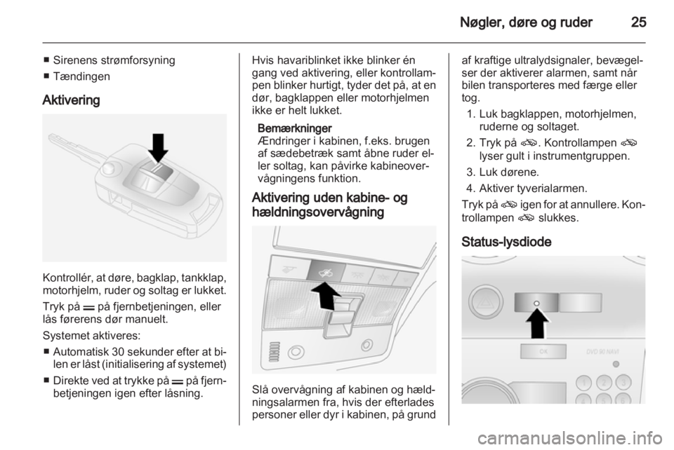 OPEL ANTARA 2013.5  Instruktionsbog (in Danish) 