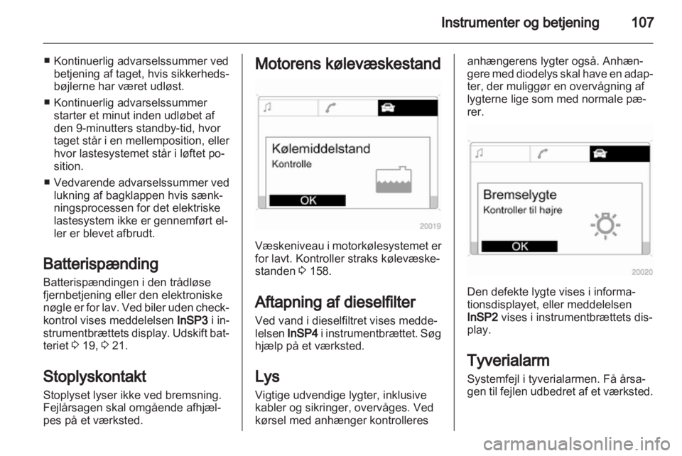 OPEL ASTRA H 2012 Instruktionsbog (in Danish) OPEL ASTRA H 2012 Instruktionsbog (in Danish)