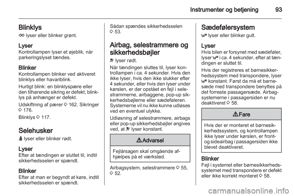 OPEL ASTRA H 2012  Instruktionsbog (in Danish) 