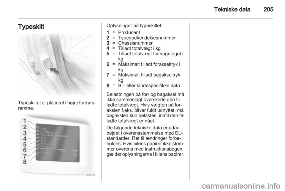 OPEL ASTRA H 2013  Instruktionsbog (in Danish) 