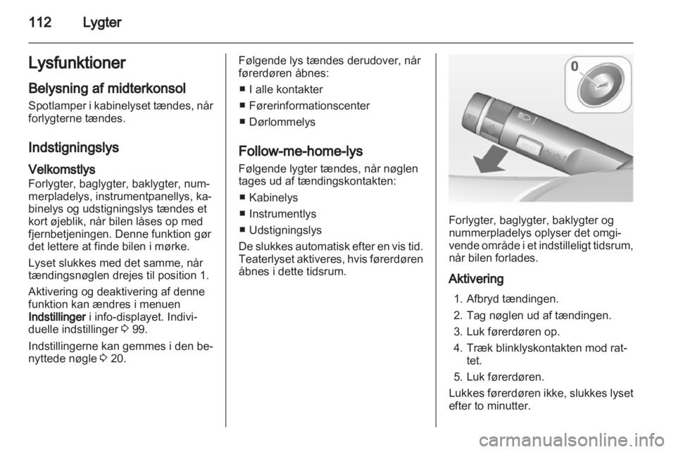 OPEL ASTRA J 2010.5  Instruktionsbog (in Danish) 