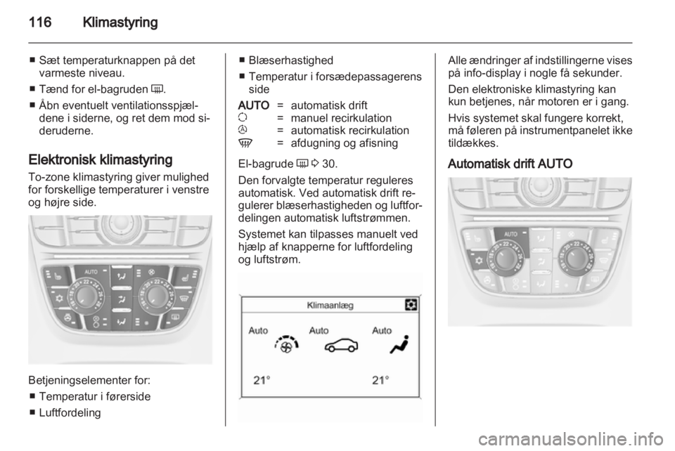 OPEL ASTRA J 2010.5  Instruktionsbog (in Danish) 