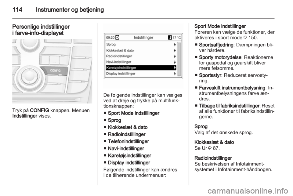 OPEL ASTRA J 2011.5  Instruktionsbog (in Danish) 