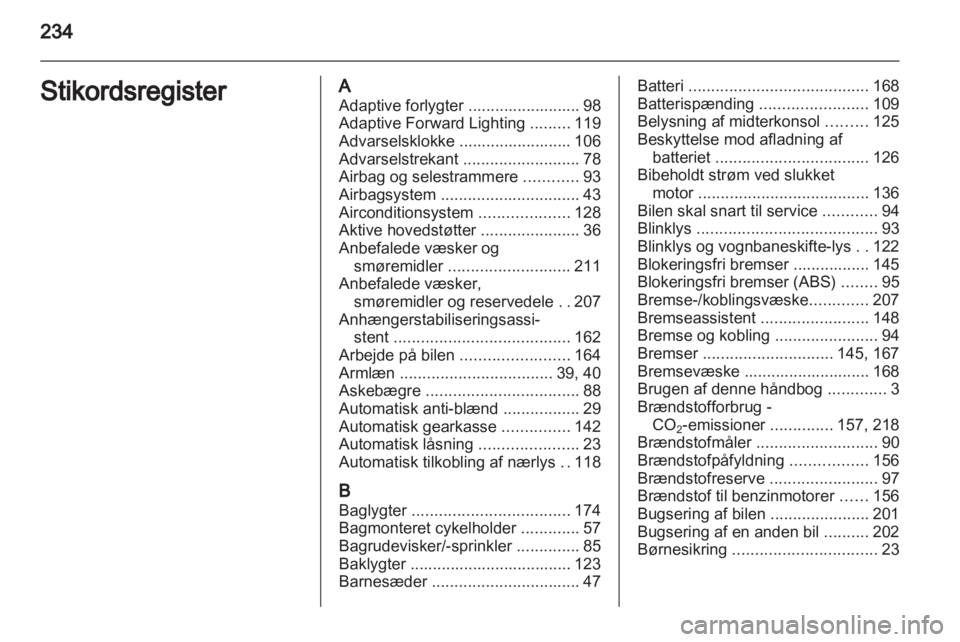 OPEL ASTRA J 2011.5  Instruktionsbog (in Danish) 