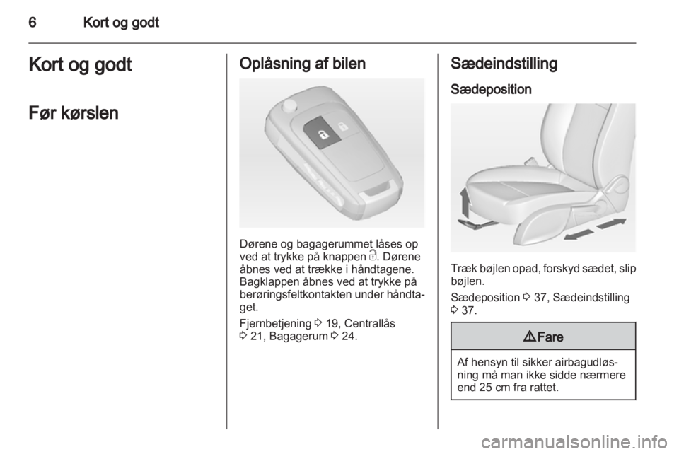 OPEL ASTRA J 2011.5  Instruktionsbog (in Danish) 