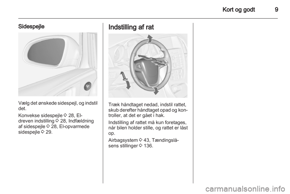 OPEL ASTRA J 2011.5  Instruktionsbog (in Danish) 