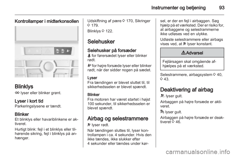 OPEL ASTRA J 2011.5  Instruktionsbog (in Danish) 