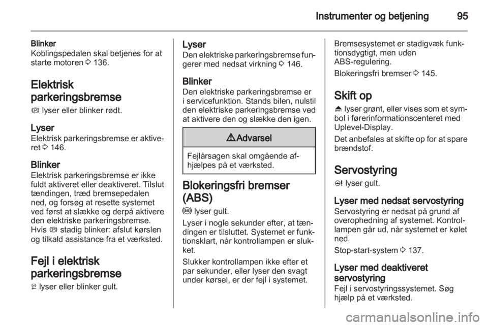OPEL ASTRA J 2011.5  Instruktionsbog (in Danish) 
