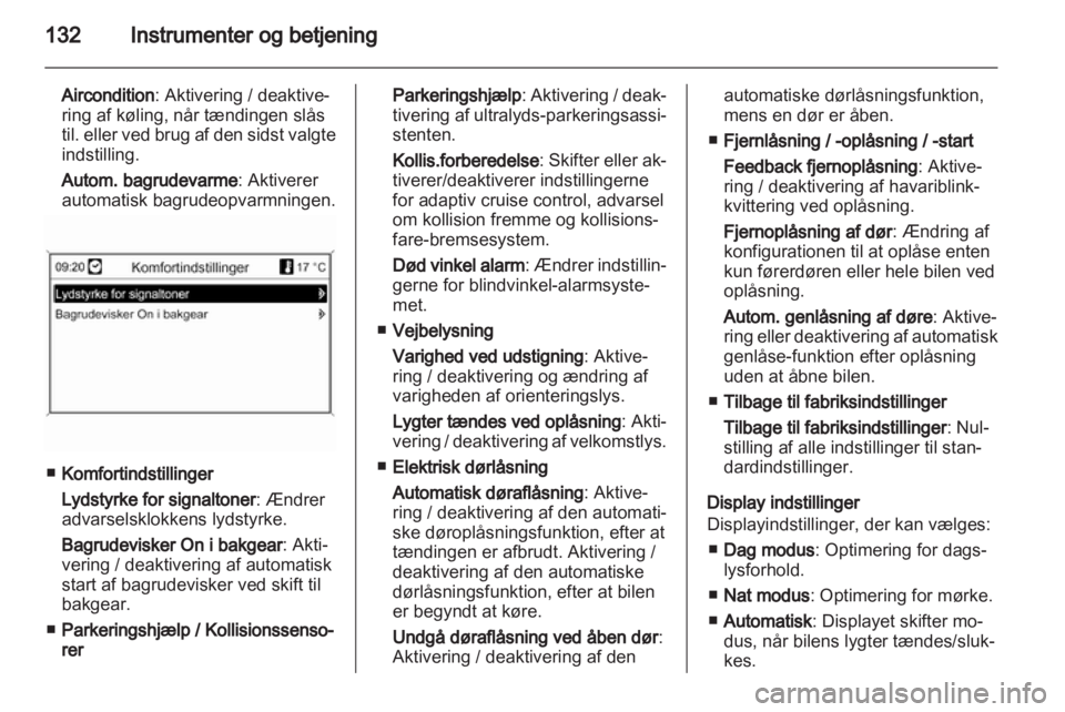 OPEL ASTRA J 2013  Instruktionsbog (in Danish) 