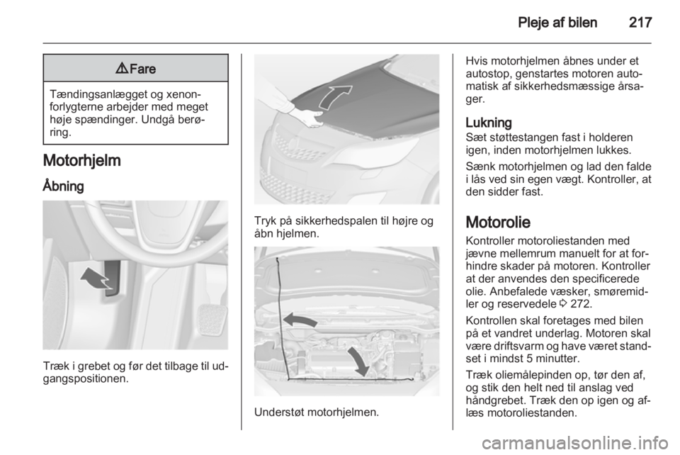 OPEL ASTRA J 2013 Instruktionsbog (in Danish) OPEL ASTRA J 2013 Instruktionsbog (in Danish)