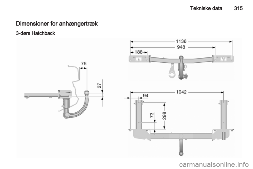 OPEL ASTRA J 2013  Instruktionsbog (in Danish) 