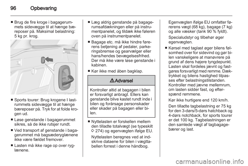 OPEL ASTRA J 2013  Instruktionsbog (in Danish) 