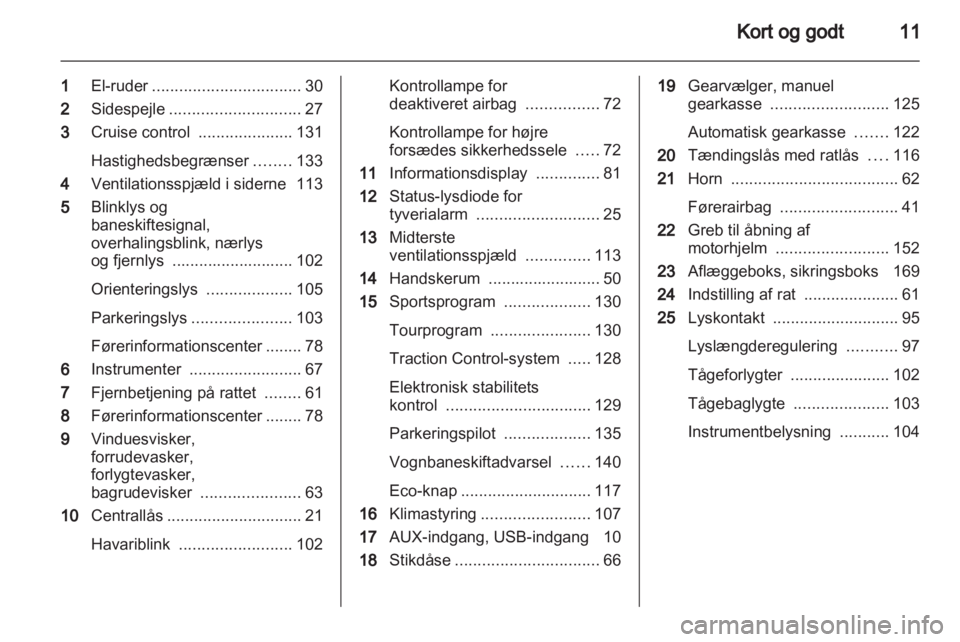 OPEL ASTRA J GTC 2012  Instruktionsbog (in Danish) 