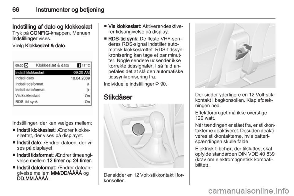 OPEL ASTRA J GTC 2012  Instruktionsbog (in Danish) 