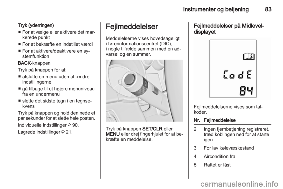 OPEL ASTRA J GTC 2012  Instruktionsbog (in Danish) 