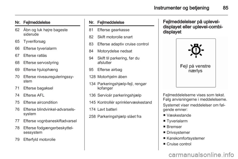 OPEL ASTRA J GTC 2012  Instruktionsbog (in Danish) 