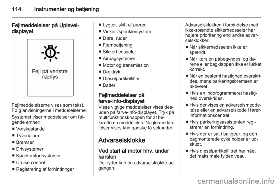 OPEL ASTRA J HB5 & ST 2012  Instruktionsbog (in Danish) 