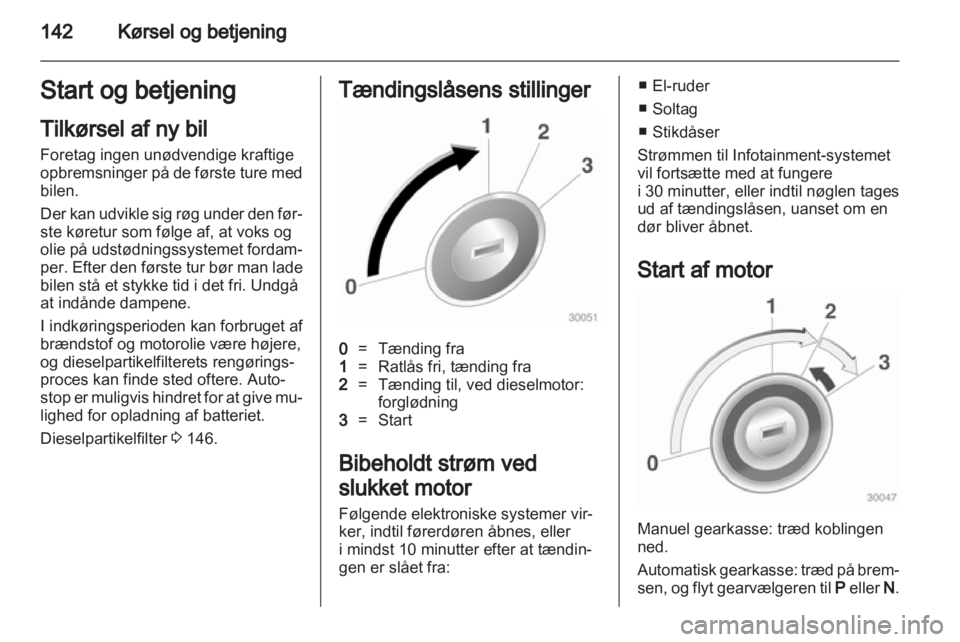 OPEL ASTRA J HB5 & ST 2012  Instruktionsbog (in Danish) 