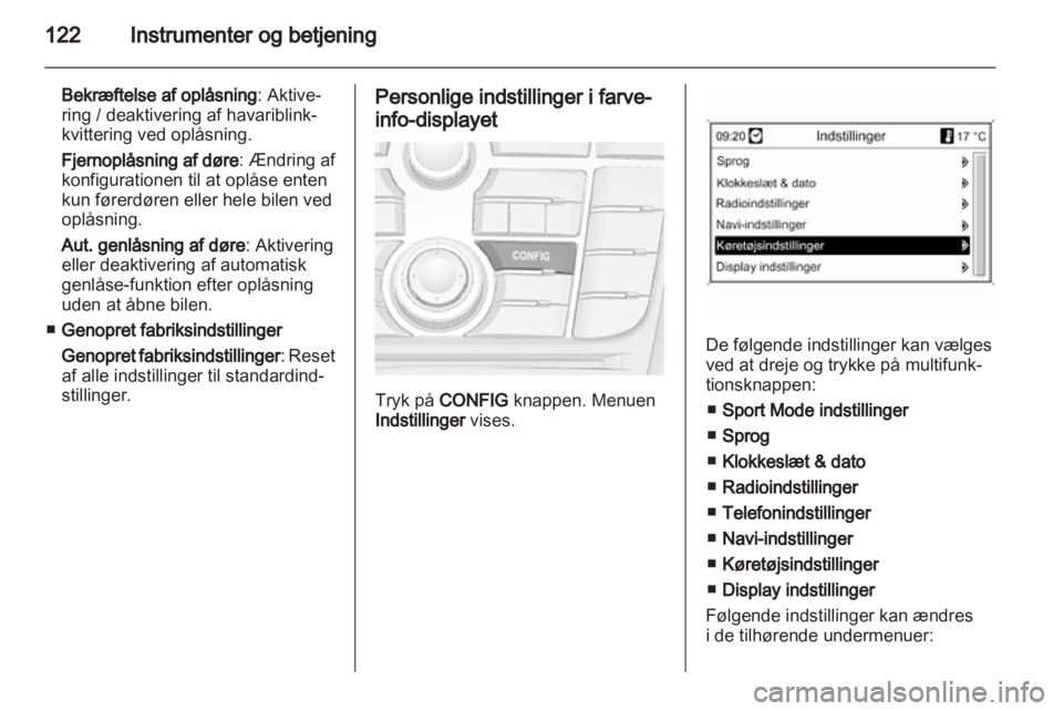 OPEL ASTRA J HB5 & ST 2012.5  Instruktionsbog (in Danish) 
