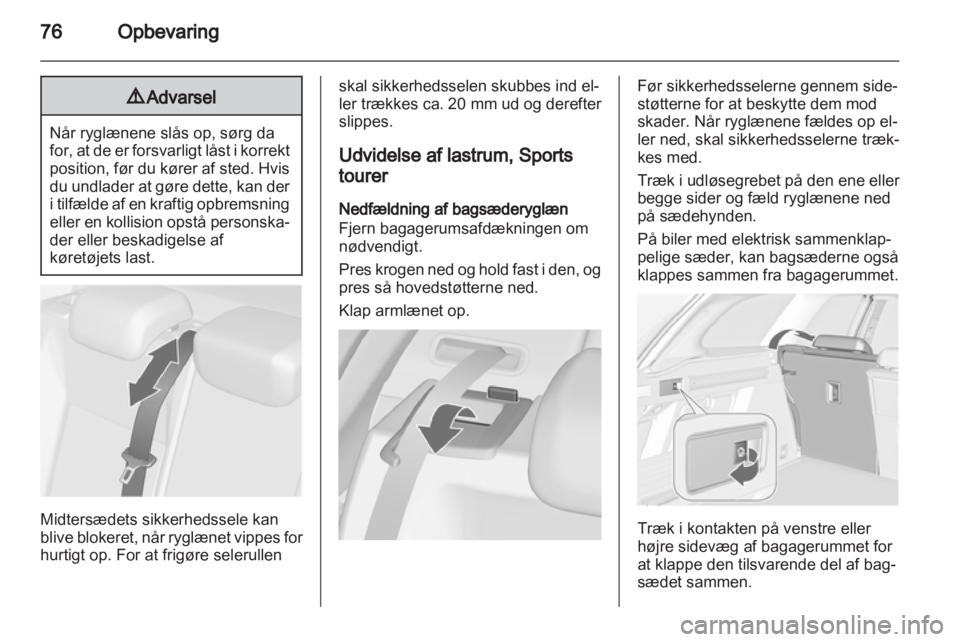 OPEL ASTRA J HB5 & ST 2012.5 Instruktionsbog (in Danish) OPEL ASTRA J HB5 & ST 2012.5 Instruktionsbog (in Danish)