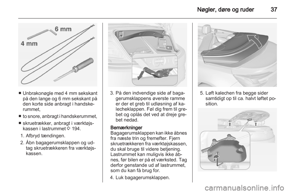 OPEL CASCADA 2013.5  Instruktionsbog (in Danish) 