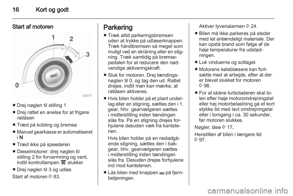 OPEL COMBO 2011.5  Instruktionsbog (in Danish) 