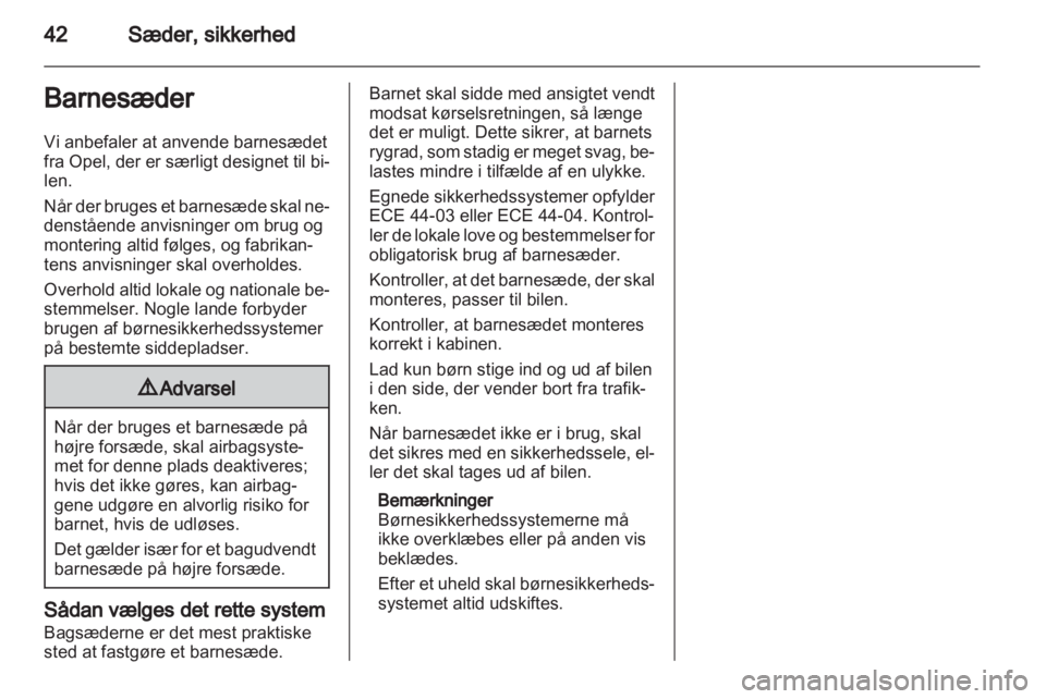 OPEL COMBO D 2013  Instruktionsbog (in Danish) 