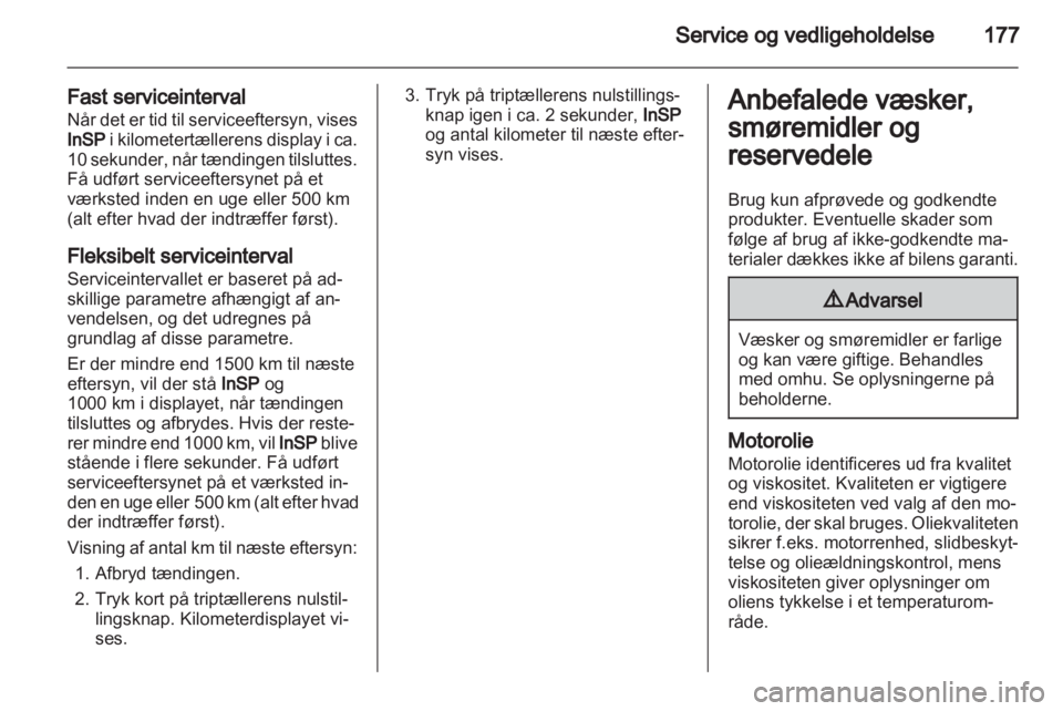 OPEL CORSA 2012  Instruktionsbog (in Danish) 